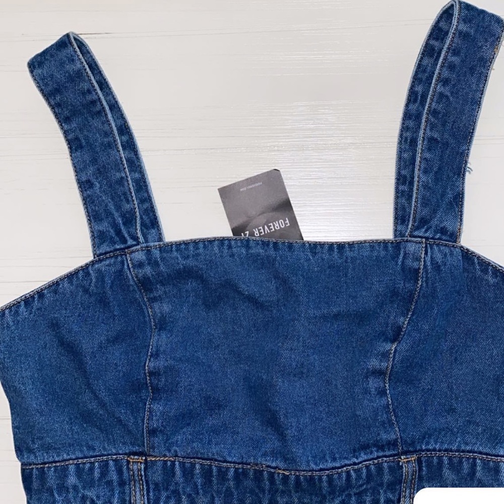 DENIM BANDEAU TOP